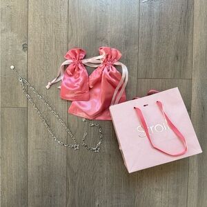 Stroili Paperclip Chain & Star Necklace and Bracelet Gift Set
